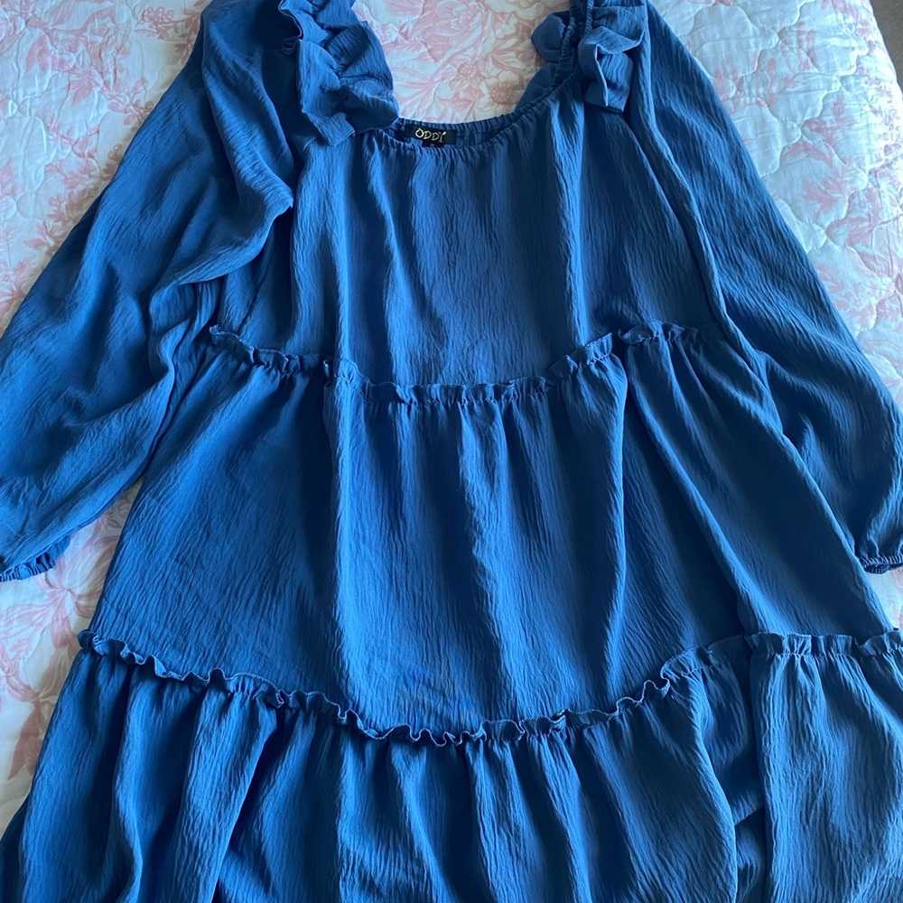 Blue Ruffled Dress